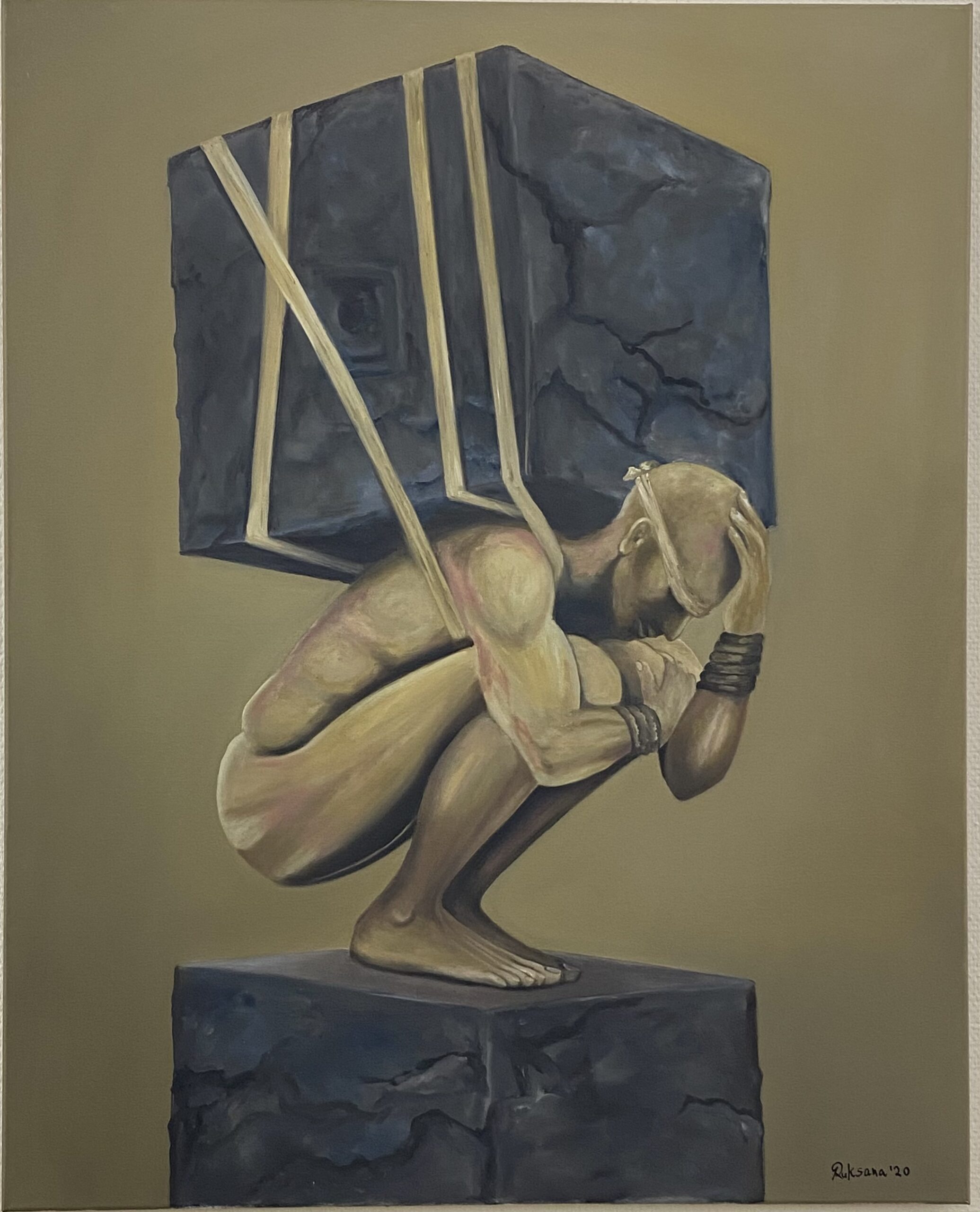 You are currently viewing The burden 2021 – Oil paint 80×100