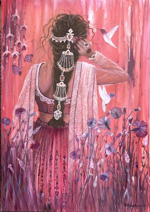 The pink world – acrylic & oil 70×100
