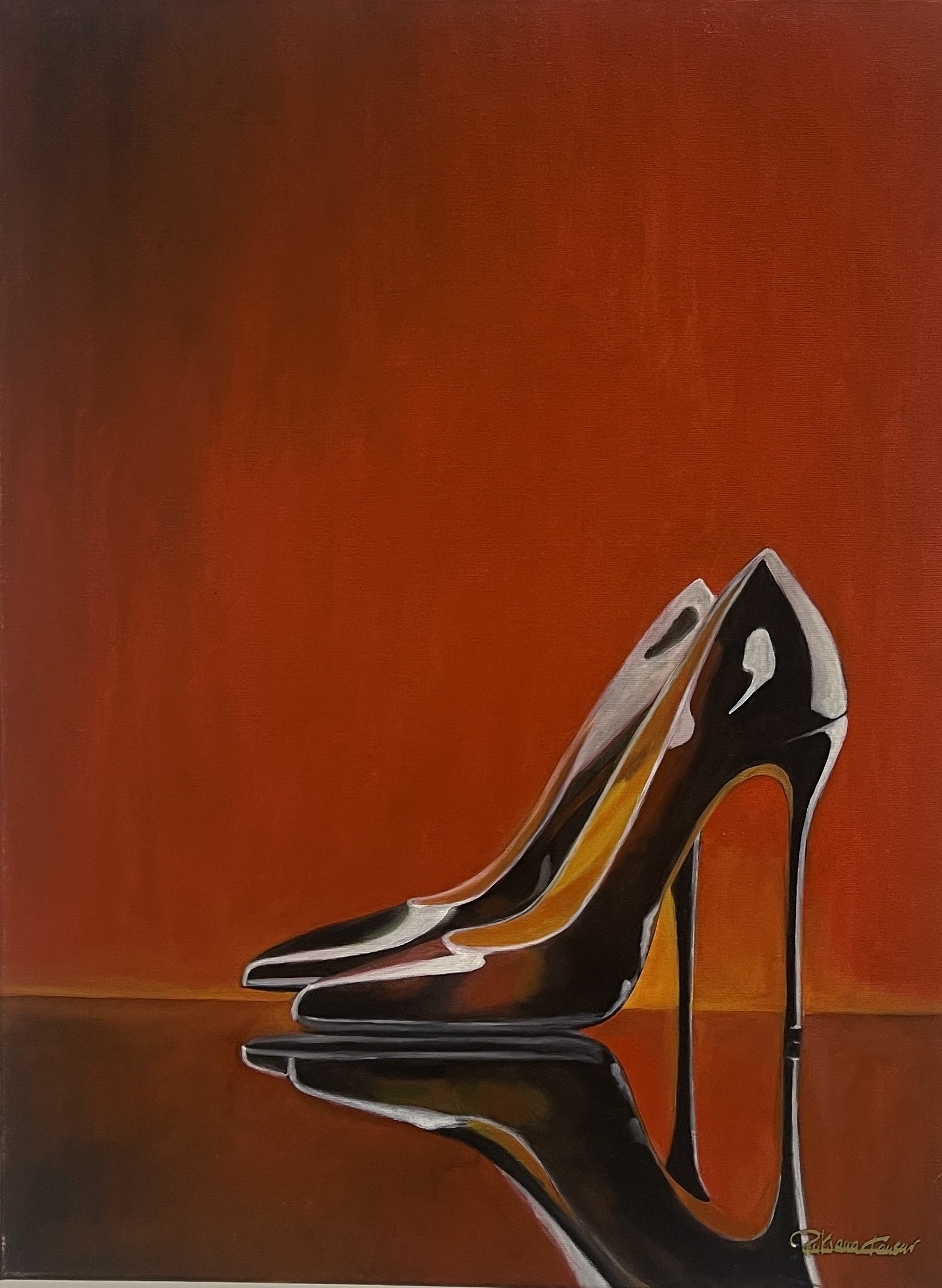 You are currently viewing The Black High Heels – 50x80cm – 2024 Oil on canvas